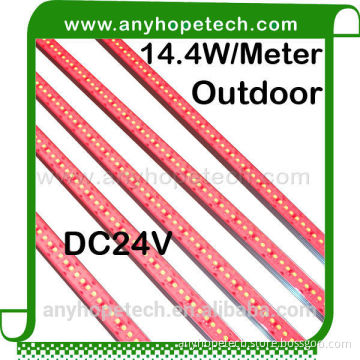 High precision 180leds 14.4W per Meter led light bar dc 24v